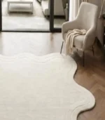 8×10ft Handmade Tufted Rug - Soft Wool Area Rug for Living Room, Bedroom, Office, Neutral Color, Unique Home Decor, Modern Style 9×12ft.