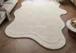 8×10ft Handmade Tufted Rug - Soft Wool Area Rug for Living Room, Bedroom, Office, Neutral Color, Unique Home Decor, Modern Style 9×12ft. - Image 3
