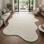 8×10ft Handmade Tufted Rug - Soft Wool Area Rug for Living Room, Bedroom, Office, Neutral Color, Unique Home Decor, Modern Style 9×12ft. - Image 2