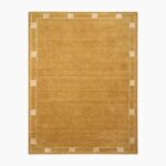 8x11 Hand Tufted Wool Area Rug, Gold Mustard Border Rug, Modern Minimalist Living Room Rug, Aesthetic Bedroom Wool Rug 9x12/10x15 - Image 4