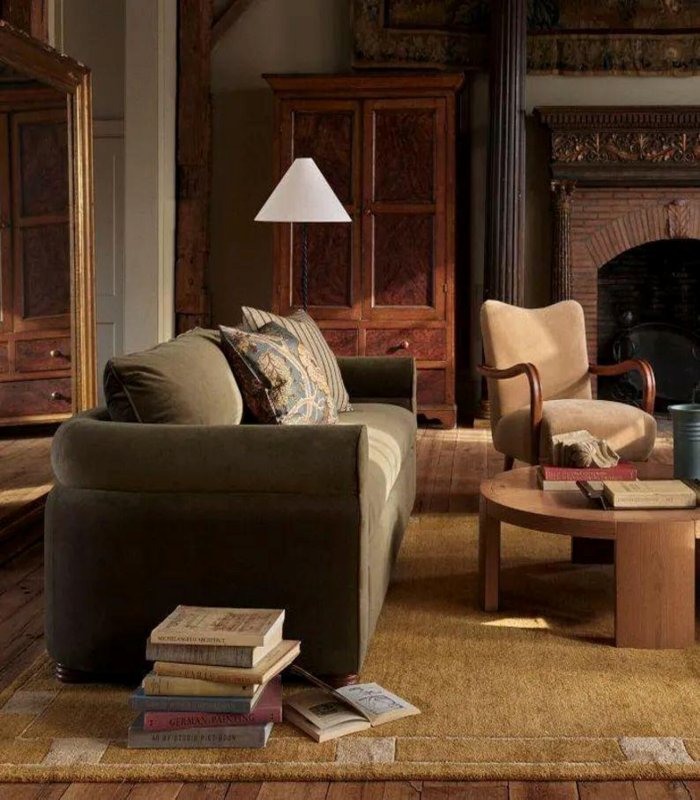 il_1588xN.8361109957_k0z6 8x11 Hand Tufted Wool Area Rug, Gold Mustard Border Rug, Modern Minimalist Living Room Rug, Aesthetic Bedroom Wool Rug 9x12/10x15 - Image 1
