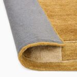 8x11 Hand Tufted Wool Area Rug, Gold Mustard Border Rug, Modern Minimalist Living Room Rug, Aesthetic Bedroom Wool Rug 9x12/10x15 - Image 3