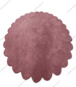 Hand-Tufted Wool Area Rug: Modern Pink Scalloped Rug